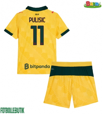 AC Milan Christian Pulisic #11 Tredjeställ Barn 2025-26 Kortärmad (+ Korta byxor)